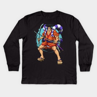 one piece - Kozuki Oden Kids Long Sleeve T-Shirt